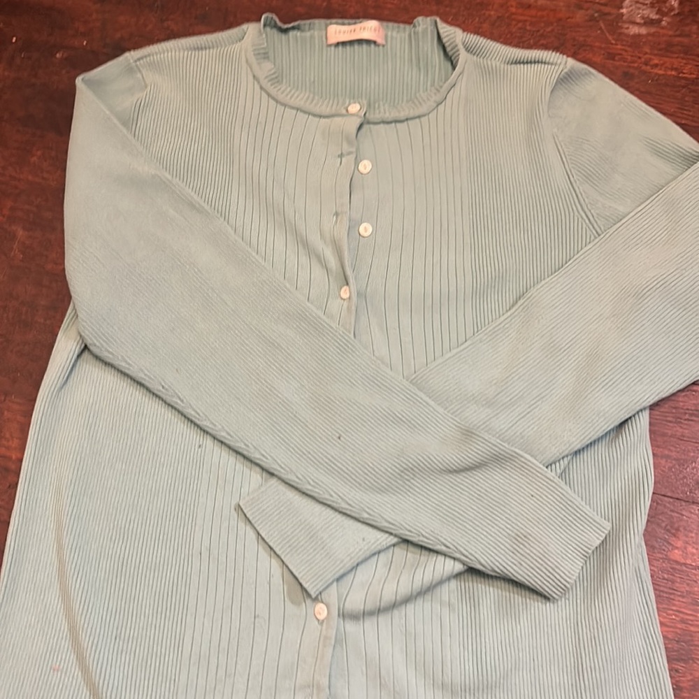 Louise triocot blue button up aesthetic preppy y2k